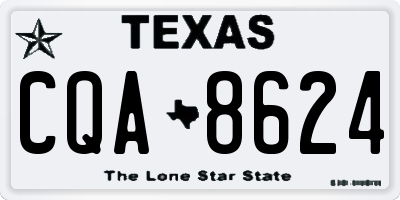 TX license plate CQA8624