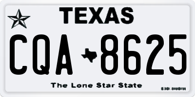 TX license plate CQA8625
