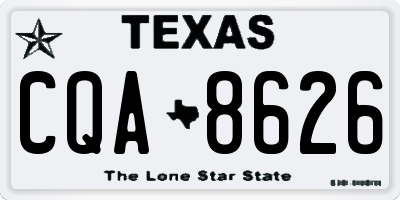TX license plate CQA8626