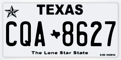 TX license plate CQA8627