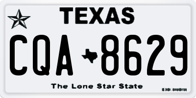 TX license plate CQA8629