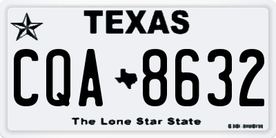 TX license plate CQA8632