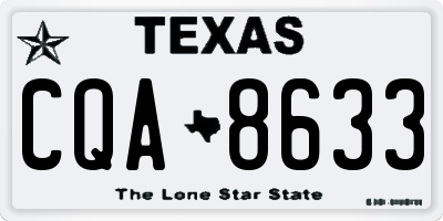 TX license plate CQA8633