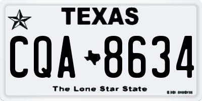 TX license plate CQA8634