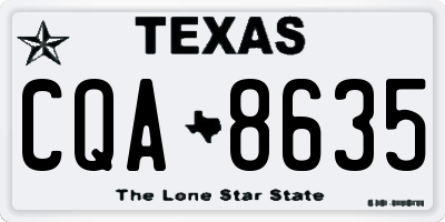 TX license plate CQA8635