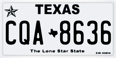 TX license plate CQA8636