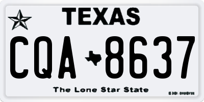 TX license plate CQA8637