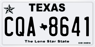 TX license plate CQA8641