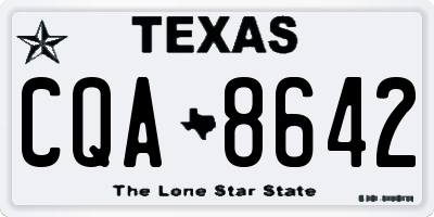 TX license plate CQA8642