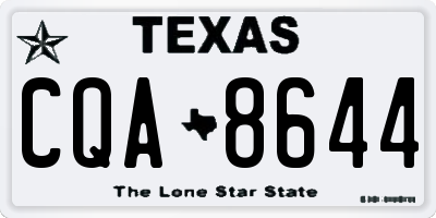 TX license plate CQA8644