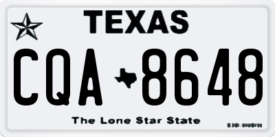 TX license plate CQA8648