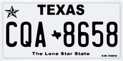 TX license plate CQA8658