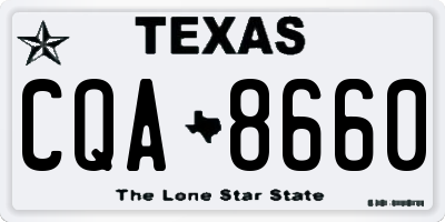 TX license plate CQA8660