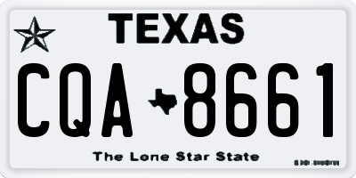 TX license plate CQA8661