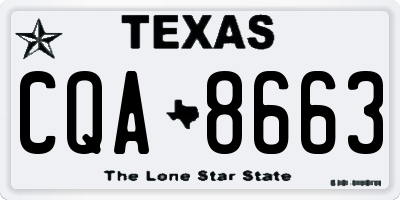 TX license plate CQA8663