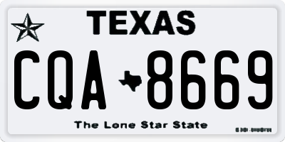 TX license plate CQA8669