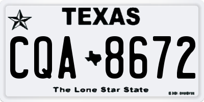 TX license plate CQA8672