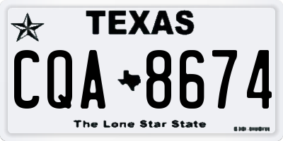 TX license plate CQA8674