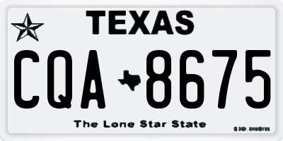 TX license plate CQA8675