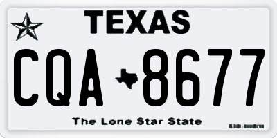 TX license plate CQA8677