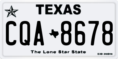 TX license plate CQA8678