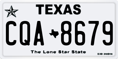TX license plate CQA8679