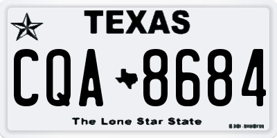 TX license plate CQA8684