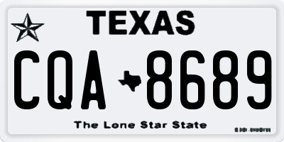 TX license plate CQA8689