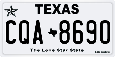 TX license plate CQA8690