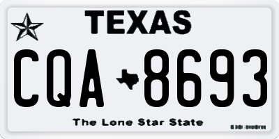 TX license plate CQA8693