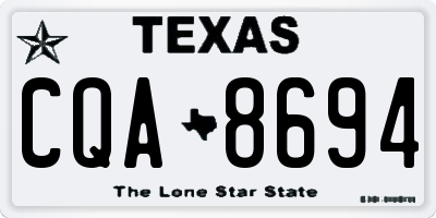 TX license plate CQA8694