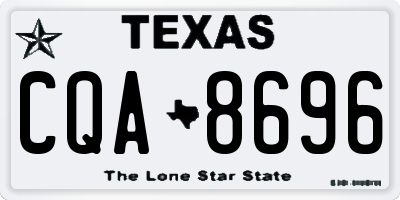 TX license plate CQA8696