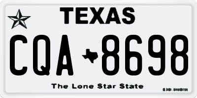 TX license plate CQA8698