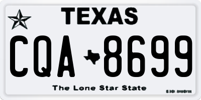 TX license plate CQA8699