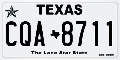 TX license plate CQA8711