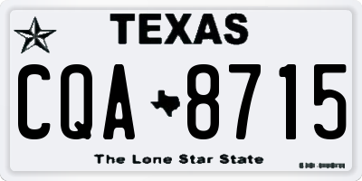 TX license plate CQA8715
