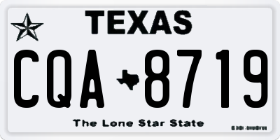 TX license plate CQA8719