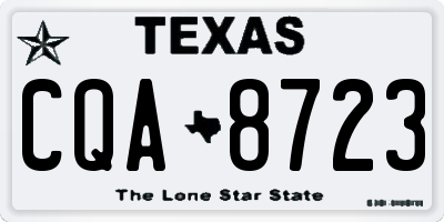 TX license plate CQA8723
