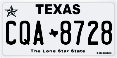 TX license plate CQA8728
