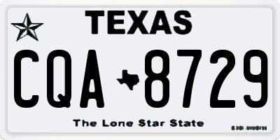 TX license plate CQA8729