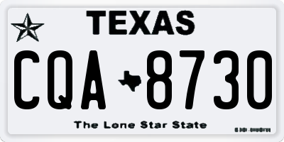 TX license plate CQA8730
