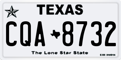 TX license plate CQA8732