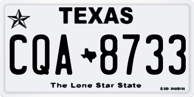 TX license plate CQA8733