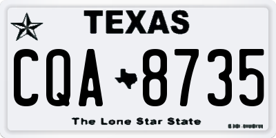 TX license plate CQA8735