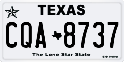 TX license plate CQA8737