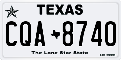 TX license plate CQA8740