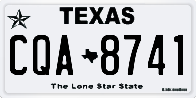 TX license plate CQA8741