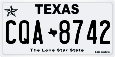 TX license plate CQA8742
