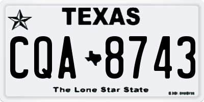 TX license plate CQA8743