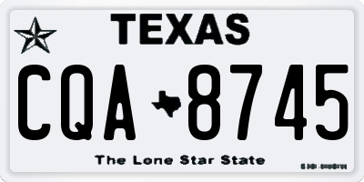 TX license plate CQA8745